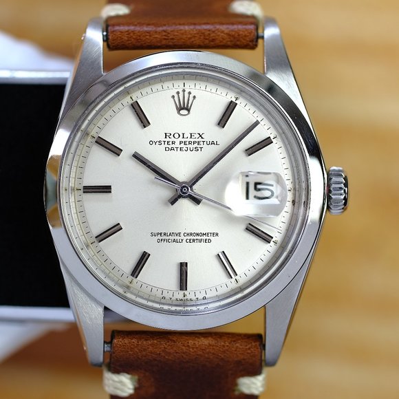 Rolex Vintage 1970's Datejust Silver 36mm Watch - Picture 2 of 5